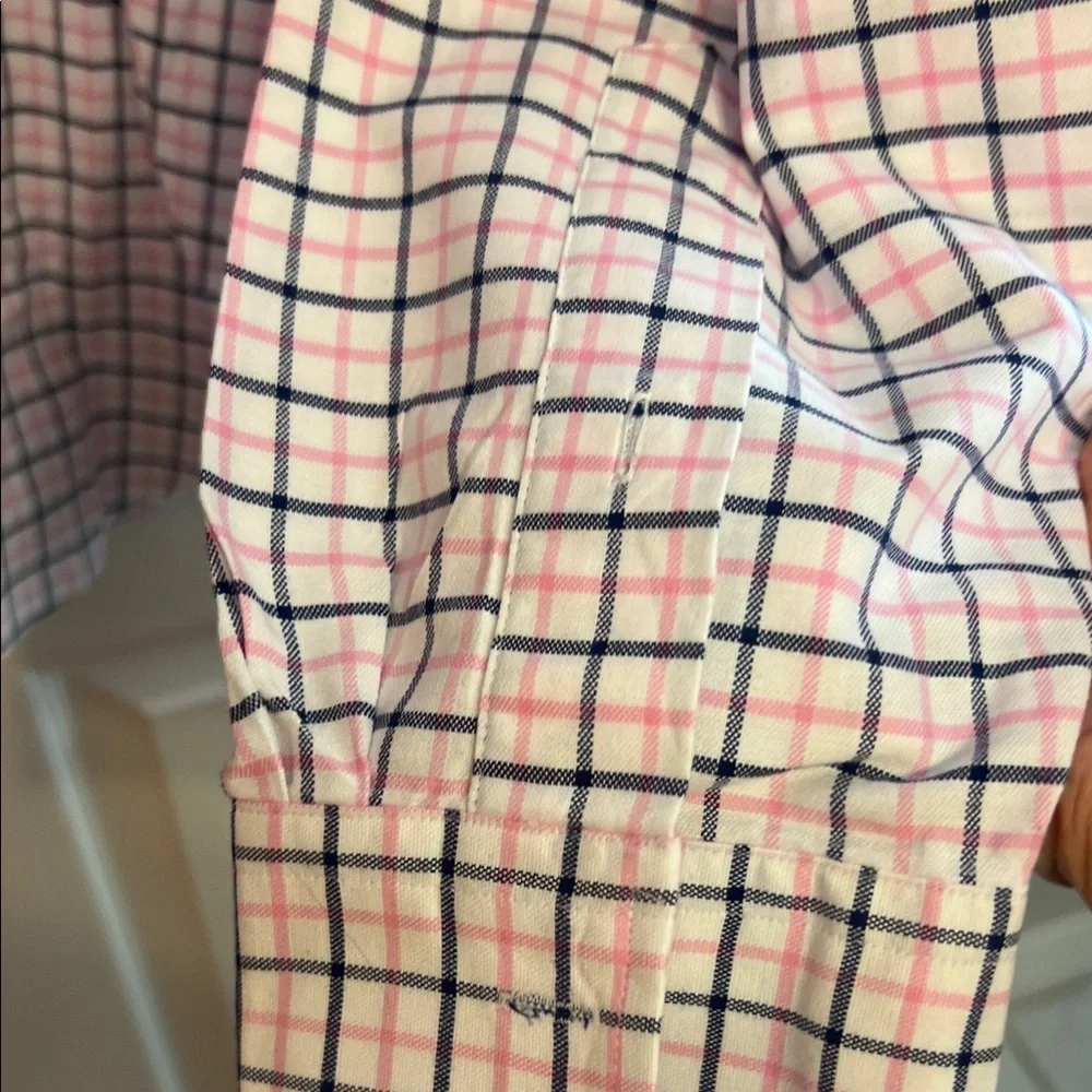 Ralph Lauren Pink, Navy & White Plaid Button-Down Shirt - Picture 5 of 8